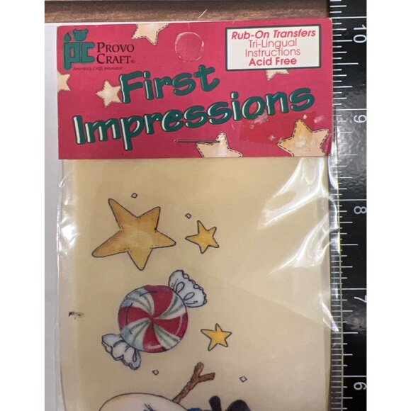 VINTAGE Provo Craft First Impressions Rub-On Transfers Christmas Theme 48-8272 - Picture 2 of 4